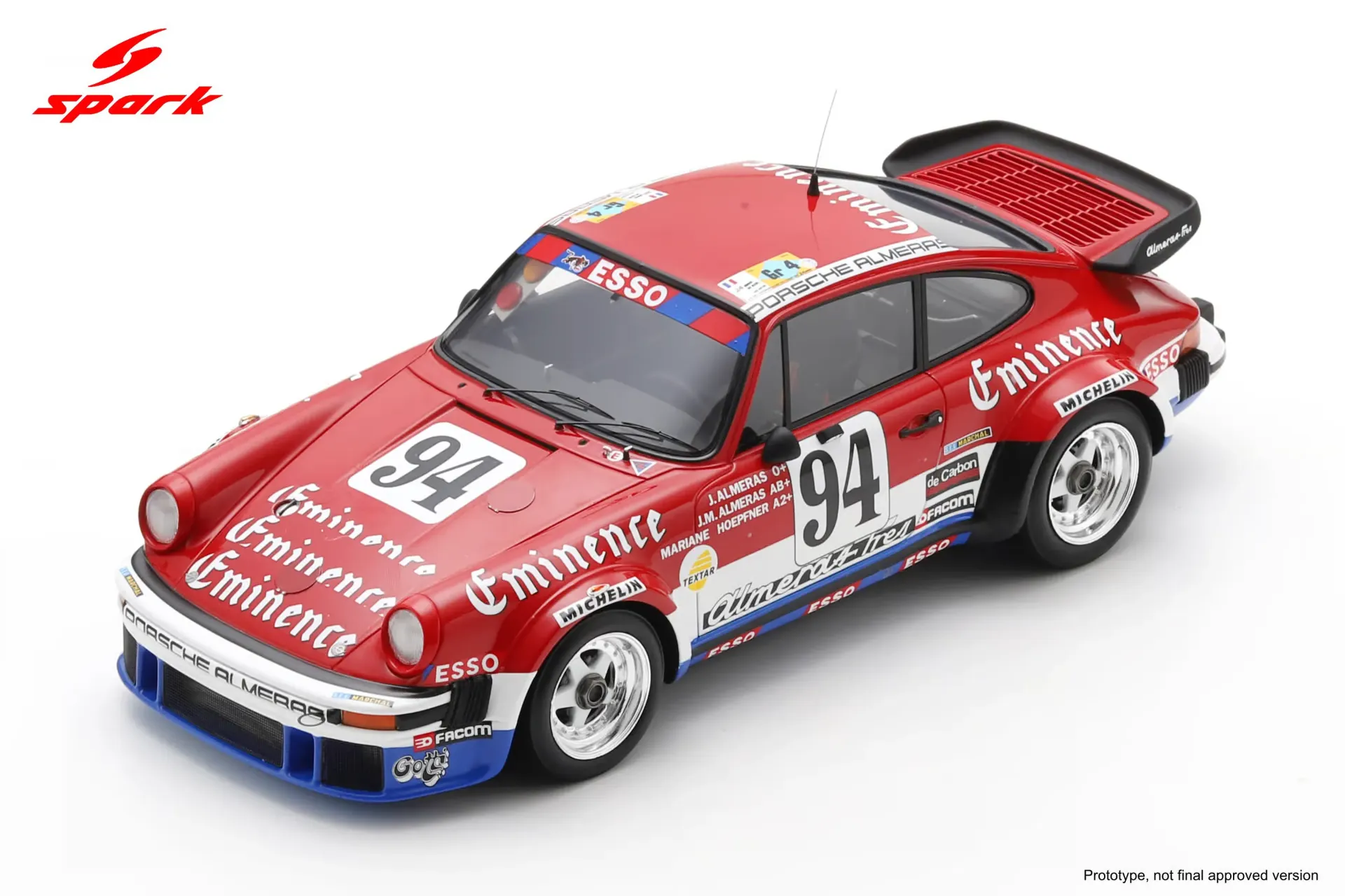 Spark : Porsche 934 No.94 Le Mans 24H 1980 J. Alméras - J-M Alméras - M. Hoepfner (1/18)