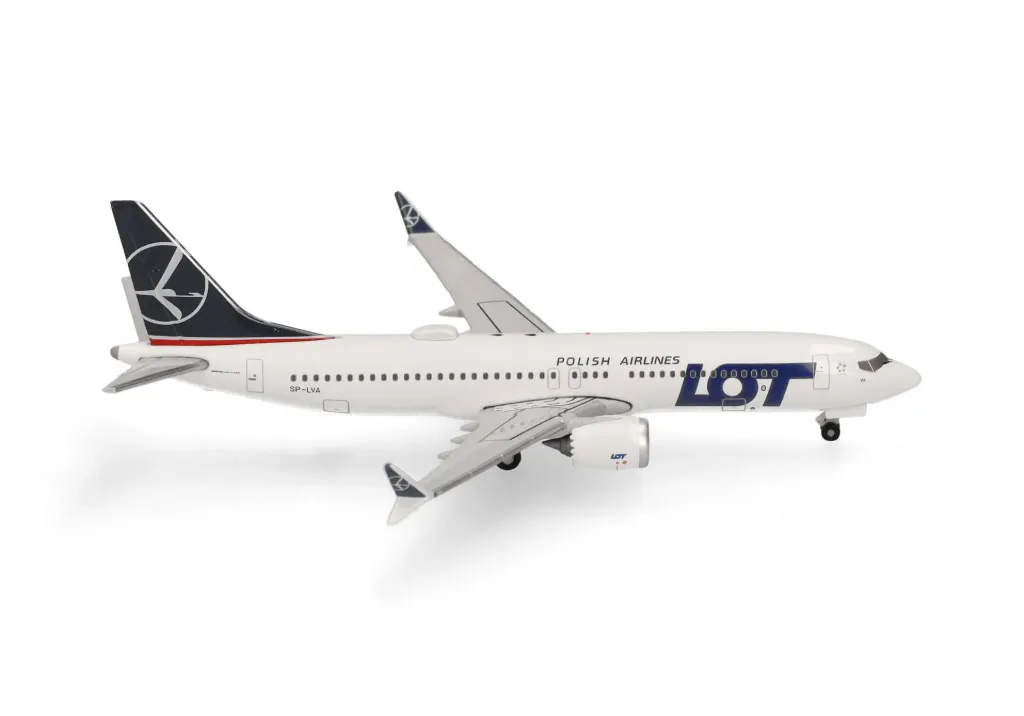 [HER 539098] Herpa : Boeing 737 Max 8 – SP-LVA LOT Polish Airlines (1/500)
