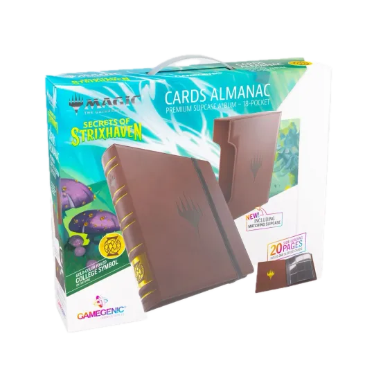 GameGenic : Album de rangement Premium avec étui Cards Almanac - 18 poches │ Secrets of Strixhaven