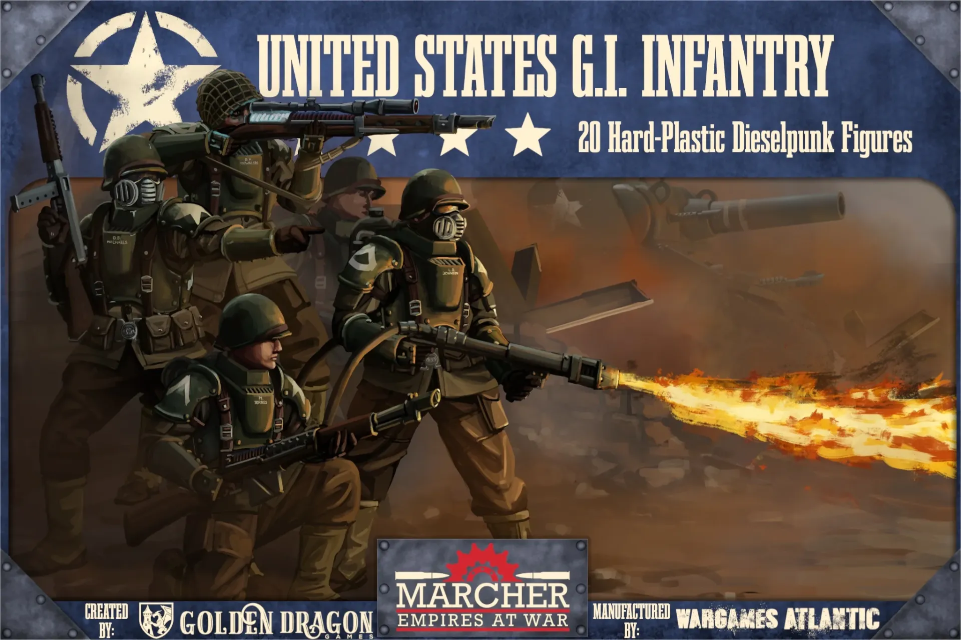 [WAA MUSA001P] Wargames Atlantic : United States G.I. Infantry │ Marcher Empires At War