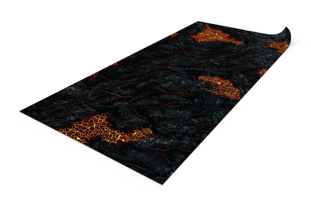[PLM D056-R] Playmat : Tapis de jeu en néoprène 183x91.5cm "Lava Fields"