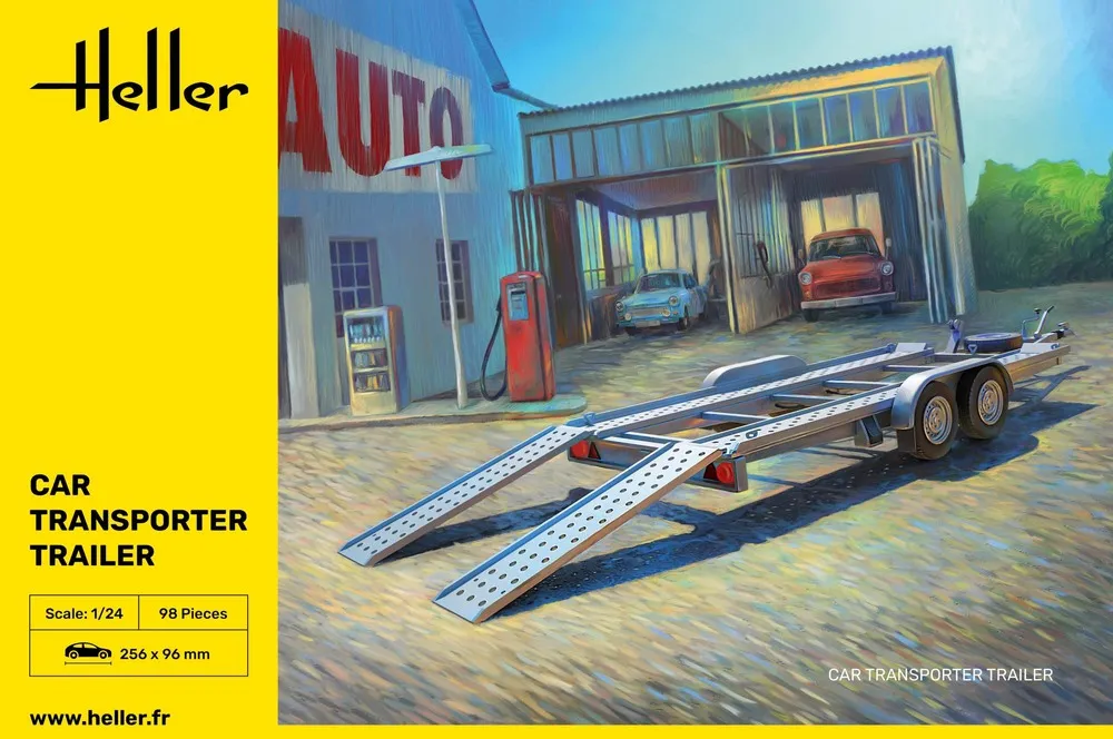 Heller : Maquette de Remorque Porte-Voitures "Car Transporter" - 1/24