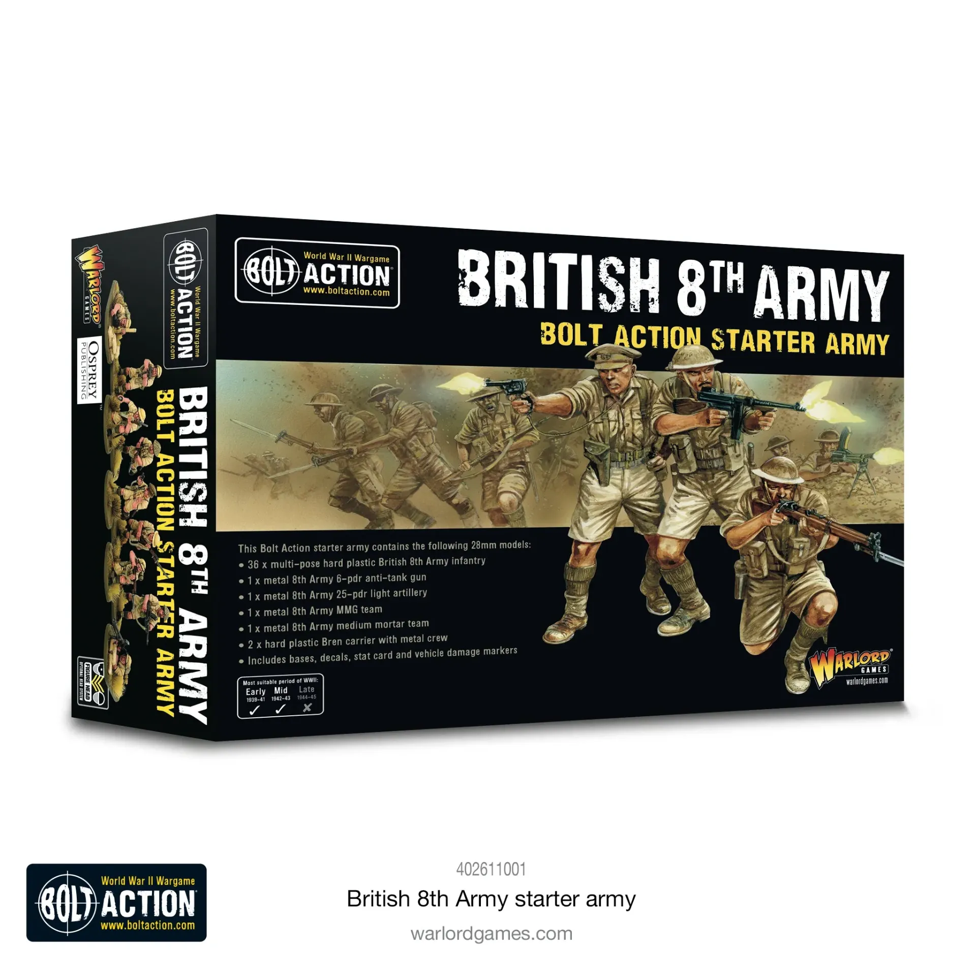 Bolt Action: 8th Army Starter Army │ Vroeg - Midden Oorlog (Woestijnoorlog)