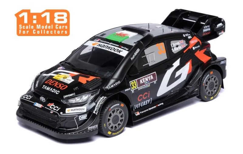 [IXM 18RMC245.22] Ixomodels: Toyota Yaris Rally1 n°33 Winner Rallye Kenya Evans-Martin (1/18)