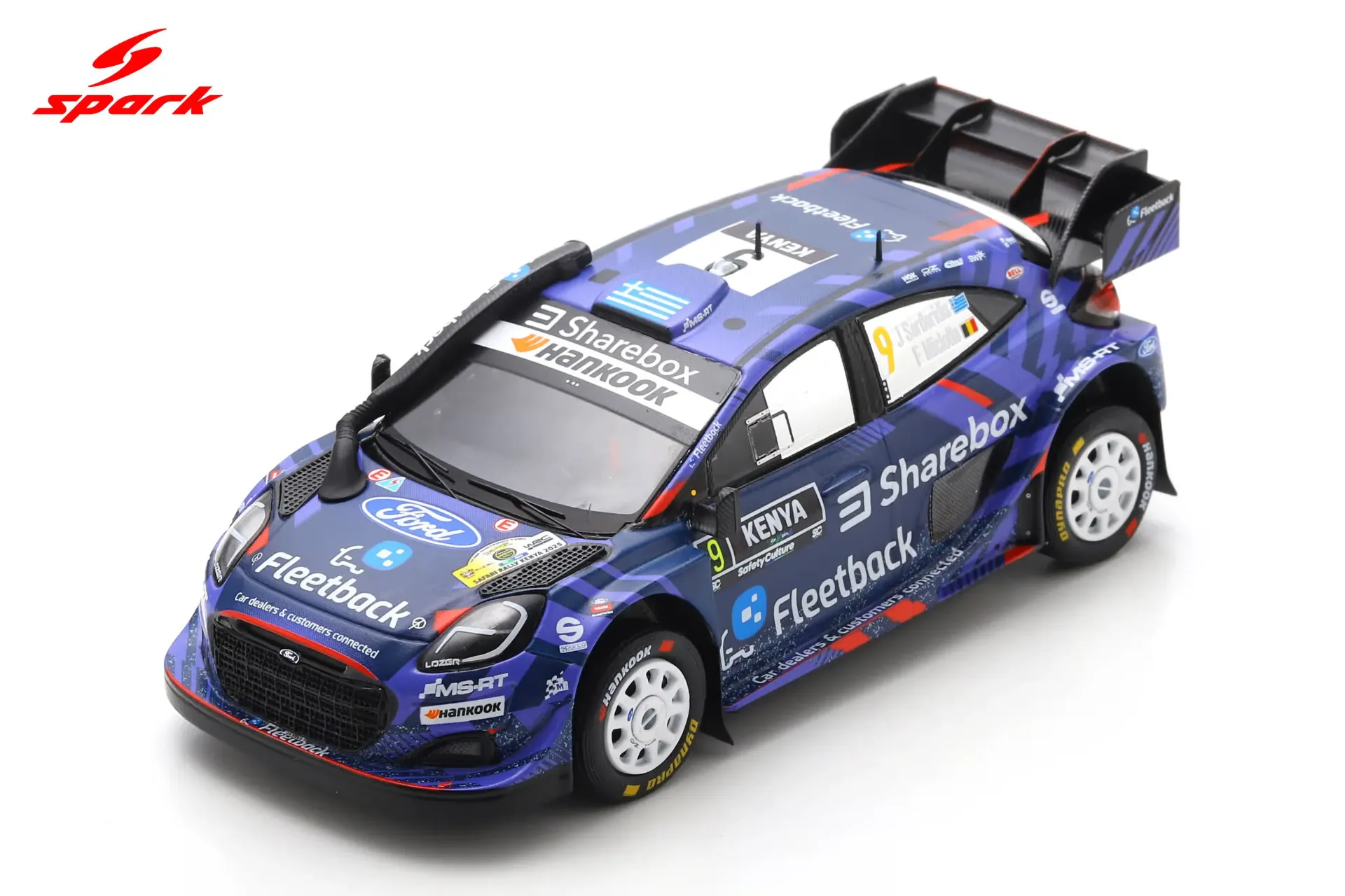 [SPK S6905] Spark : FORD PUMA Rally1 No.9 M-Sport Rally Safari 2025 J. Serderidis - F. Miclotte (1/43)
