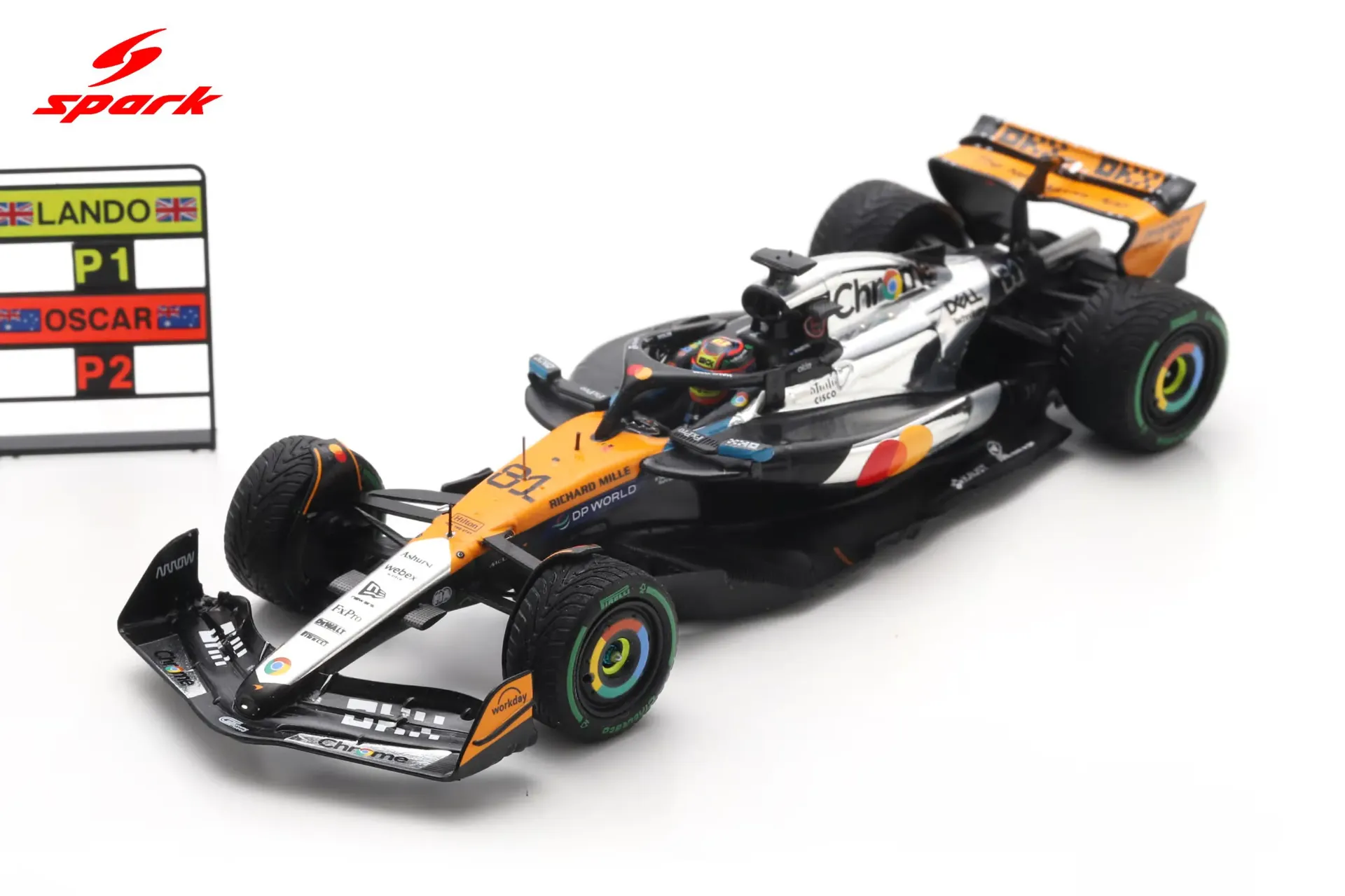 Spark : McLaren MCL39 No.81 McLaren Formula 1 Team Winner Spanish GP 2025 Oscar Piastri (1/43)