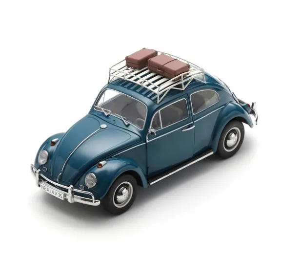 Schuco : Volkswagen Coccinelle avec galerie de toit Bleu (1/18)