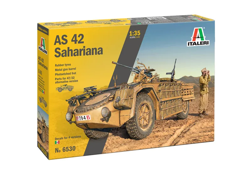 [ITA 6530] Italeri: AS.42 Sahariana Military Vehicle Model Kit 1/35 │ Ref. 6530