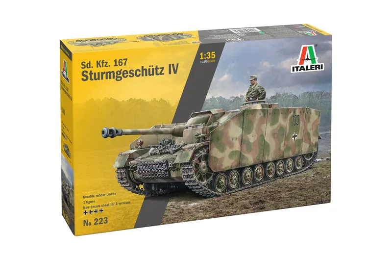 [ITA 223] Italeri: Sd.Kfz.167 Sturmgeschütz IV Tank Destroyer Model Kit 1/35 │ Ref. 223