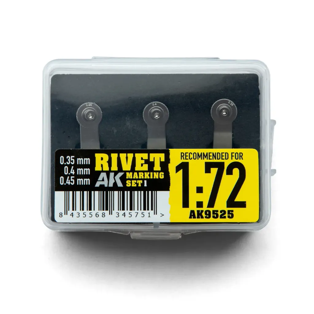 [AK AK9525] AK Interactive: Klinknagel Markeringsset 1 (Aanbevolen voor schaal 1:72) │ Ref. AK9525