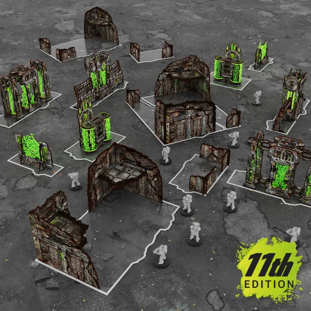 [GSW 6960] Green Stuff World : Pack de Décors Pliables Prépeints (Optimisé 11e Édition) │ Ref. GSW6960