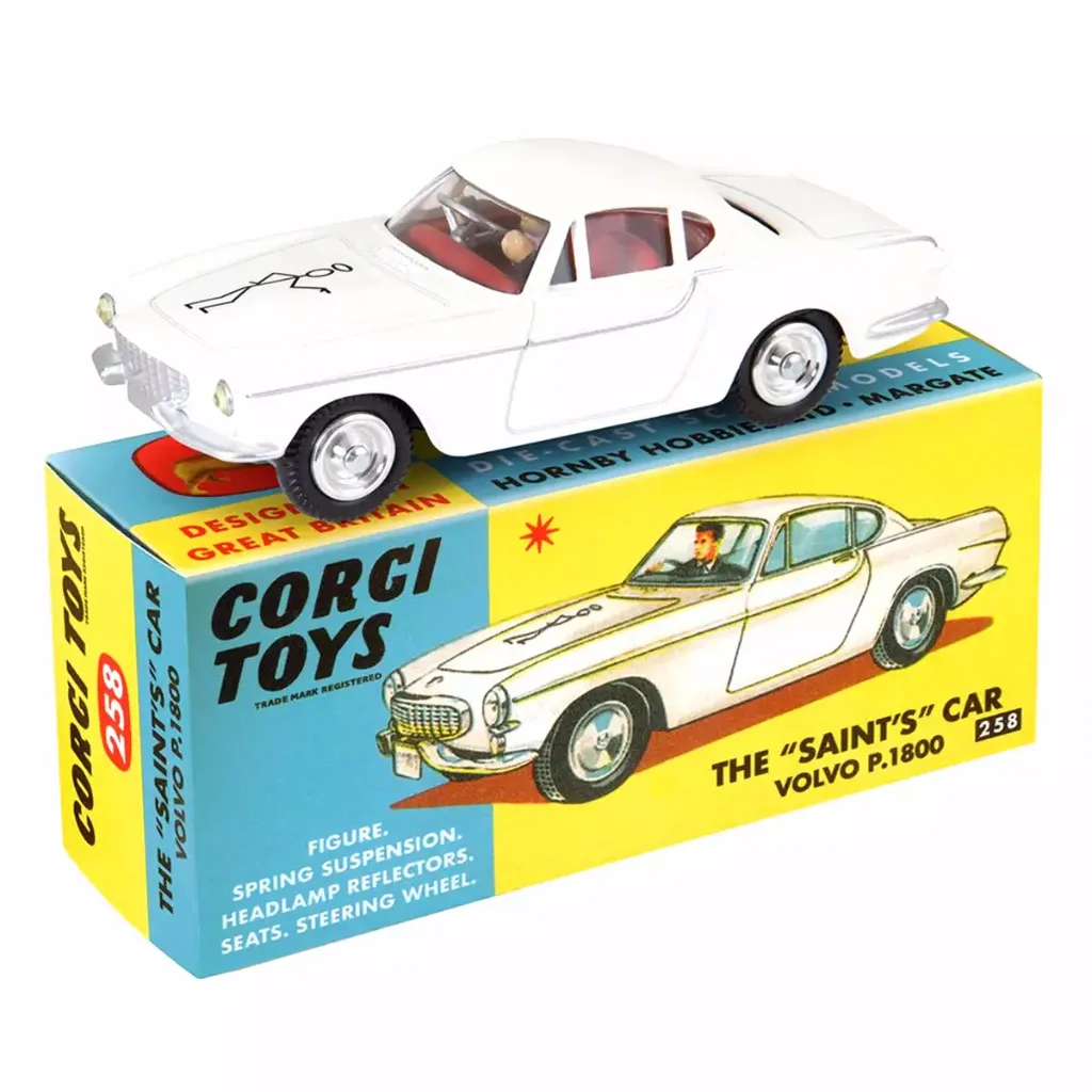[CD54321004] Corgi : Volvo P1800 "Le Saint" (1961) - Blanc TV Série (1/45) │ Ref. CD54321004