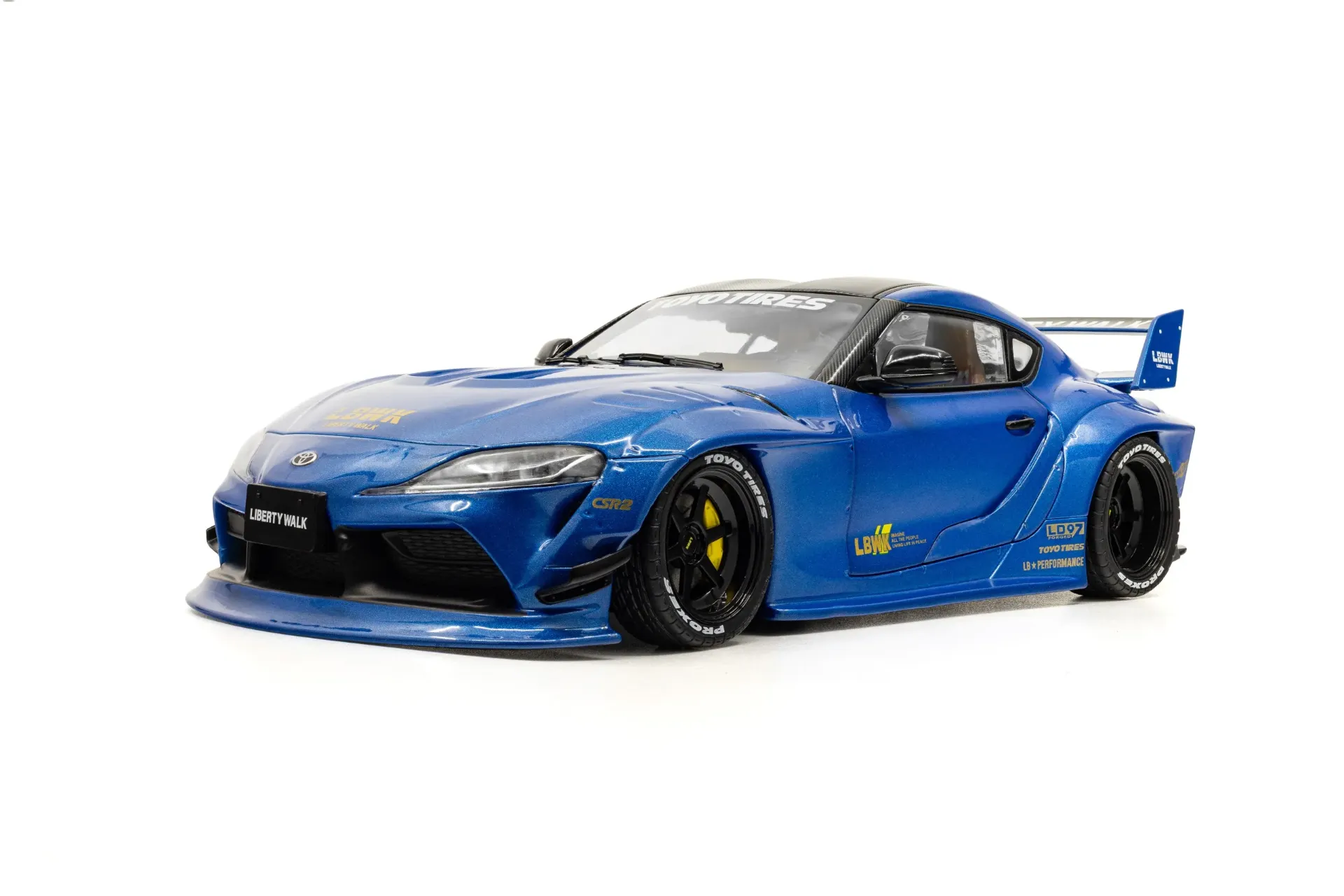 [SOL S1815503] Solido : Toyota GR Supra LIBERTY WALK BODY KIT – BLUE METALLIC – 2025 (1/18)