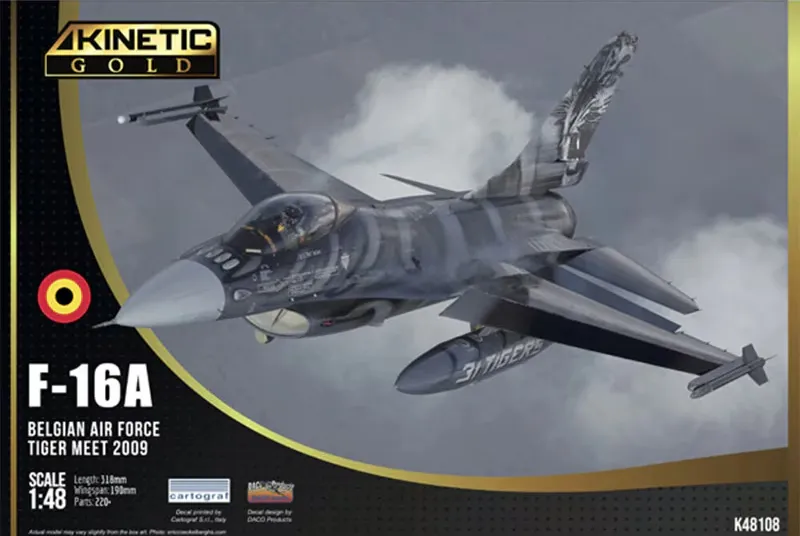 [KIN K48108] Kinetic: General Dynamics F-16A MLU "Tiger Meet 2009" Multi-role Jager (1:48) │ Ref. 48108