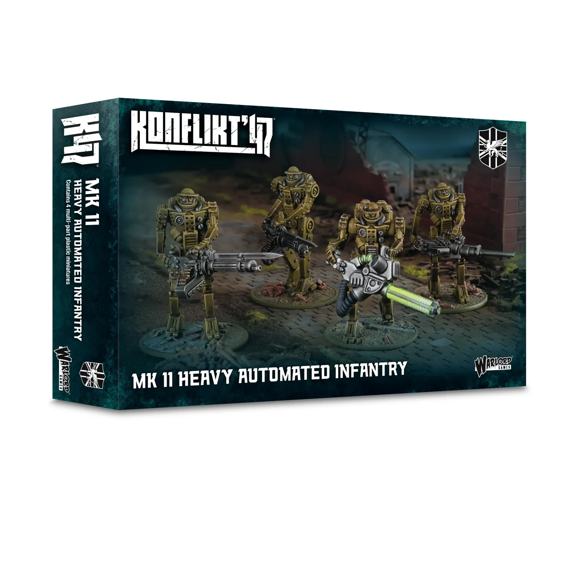 [WLG 452010604] British Commonwealth : British Mk II Heavy Automated Infantry - Infanterie Lourde (x4) │ Konflict'47