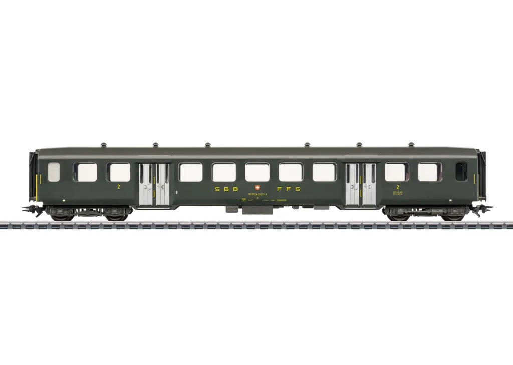[MKN 43373] Marklin : Voiture Acier Lèger 2° Classe - SBB AC Epoque IV (1/87)