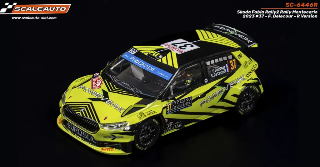 [SCT SC-6446R] Scaleauto : SSkoda Fabia Rally2 Rally Montecarlo 2023 #37 - F. Delecour - R Version (1/32)