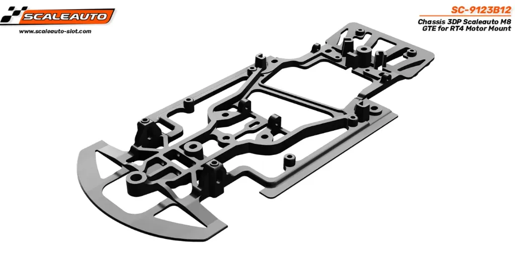 [SCT SC-9123B12] Scaleauto : Chassis 3DP BMW M8 GTE para Soporte Motor RT4 (1/32)