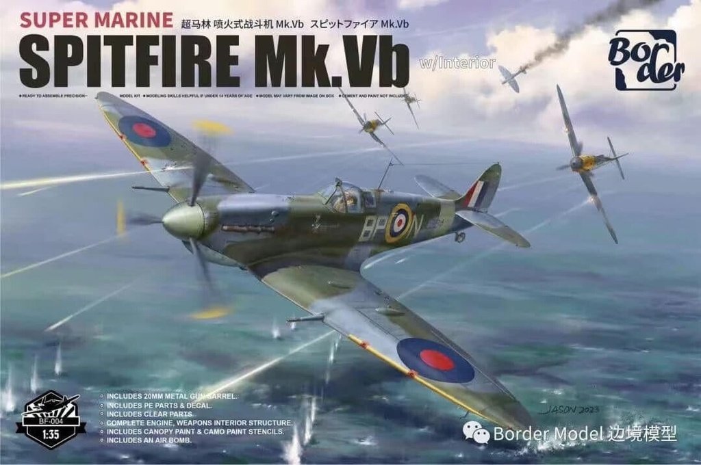 [BDR BF-004] Border Model : Supermarine Spitfire Mk.Vb avec Intérieur Complet (1/35) │ Ref. BF-004