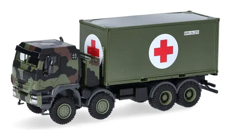 [HER 747219-002] Herpa : Iveco Trakker 8x8 + 20 ft. Cont. Bundeswehr (1/87)