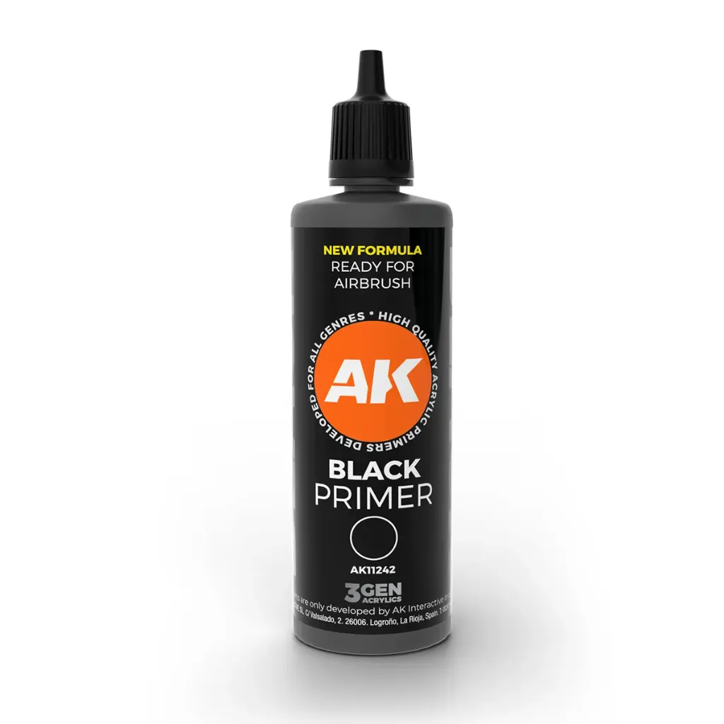 [AK AK11242] AK Interactive : Apprêt Noir Autolissant / Black Primer (100 ml) │ Réf. AK11242