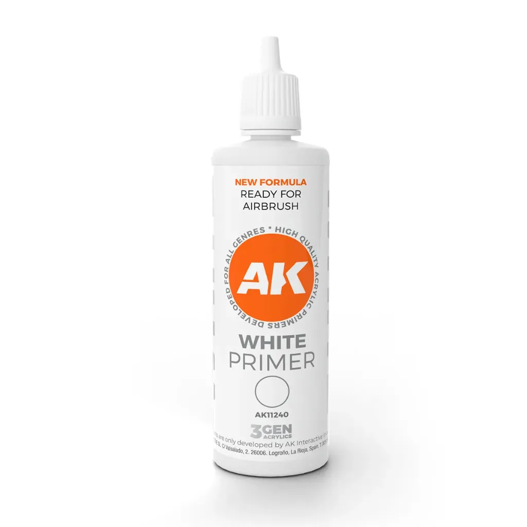 [AK AK11240] AK Interactive : Apprêt Blanc Autolissant / White Primer (100 ml) │ Réf. AK11240