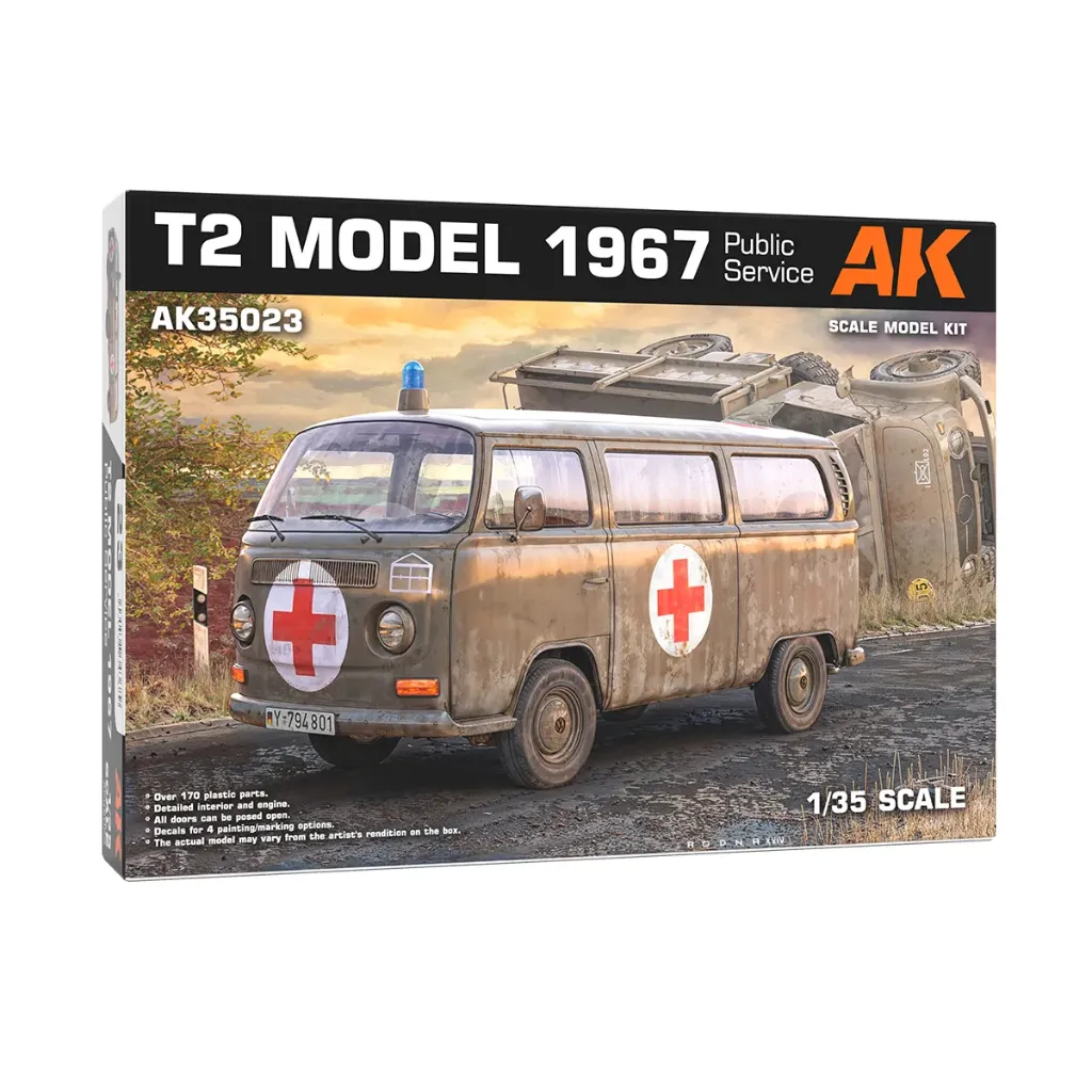 [AK AK35023] AK Interactive : T2 Model 1967 Public Service (1/35) - Véhicule Allemand d'Origine │ Réf. AK35023