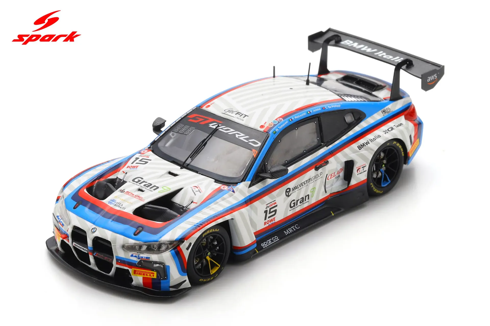 [SPK SB864] Spark : BMW M4 GT3 EVO No.15 BMW Italia Ceccato Racing 24H Spa 2025 M. J. Tomasoni - F. Malvestiti - F. Jelmini - C. de Phillippi (1/43)