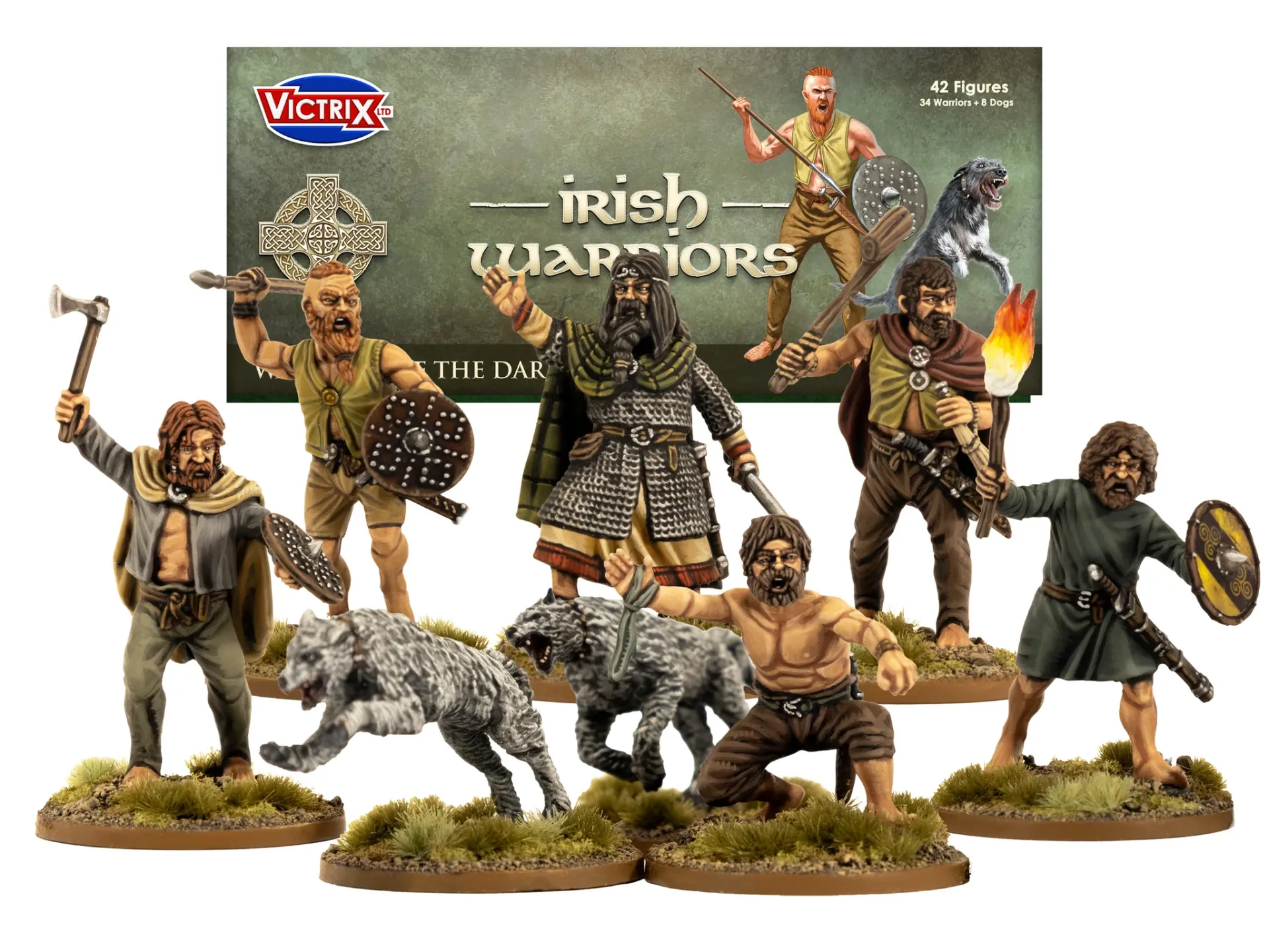 [VTX VXDA021] Victrix: Dark Age Irish & Dogs (28mm Plastic Box Set) │ Ref. VXDA021