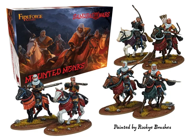 [FIFO BS-SWMO02] Fireforge Games : Mounted Monks (28mm) - Moines Guerriers Montés Japonais │ Réf. BS-SWMO02
