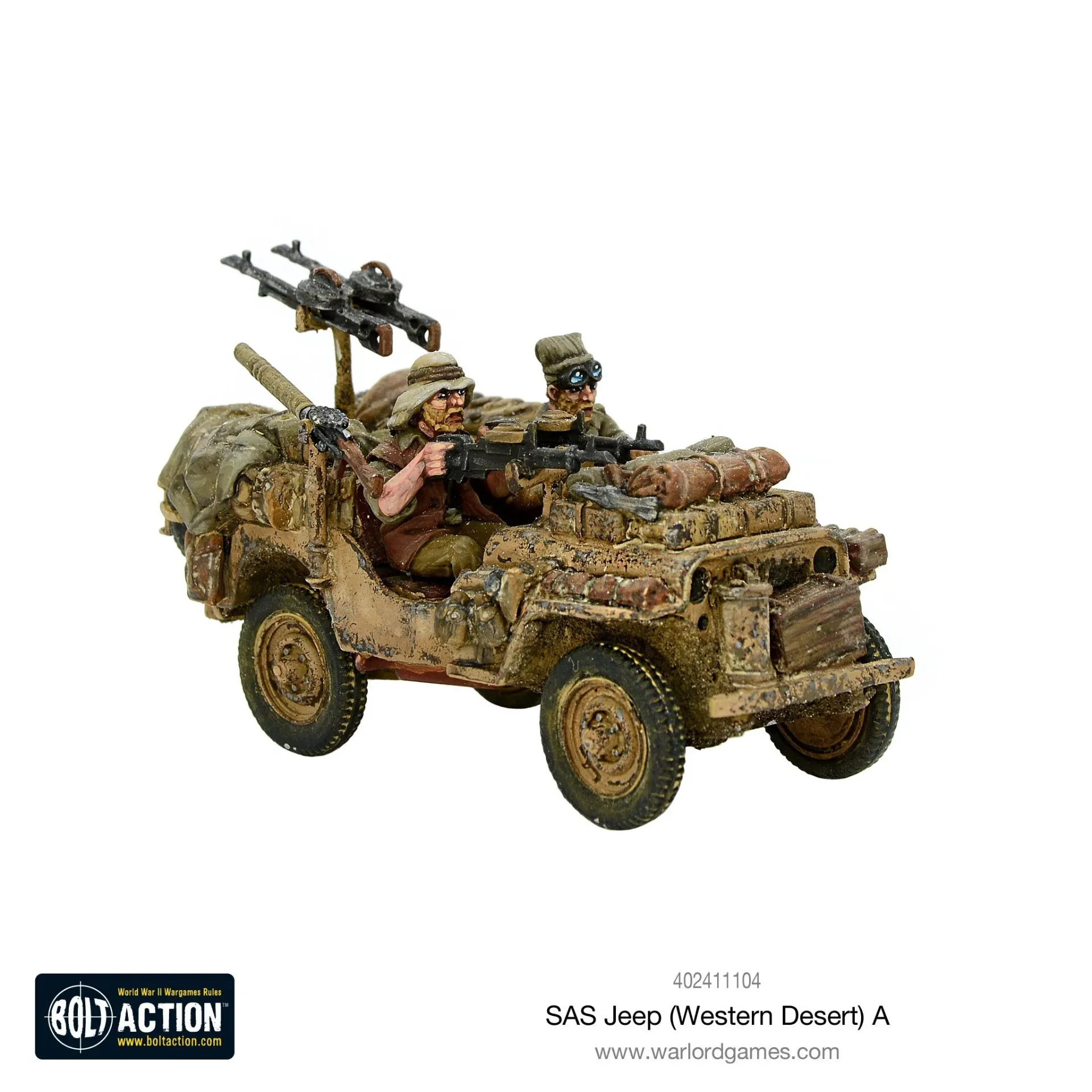 Bolt Action : SAS Jeep - Western Desert A (Jeep de Raid SAS Désert Occidental)