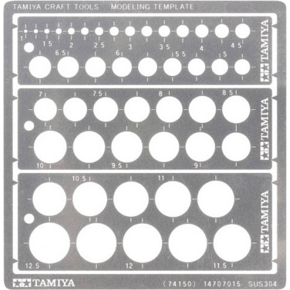 [TYA 74150] Tamiya : Modeling Template Round 1-12.5mm