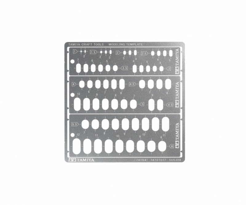 [TYA 74154] Tamiya:  1-6 Mm Modeling Template Rounded Rectangles