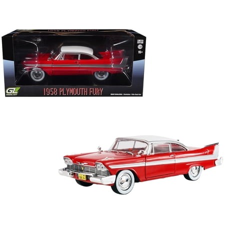 [GRE 84222] Greenlight : 1958 Plymouth Fury Red with White Top and Red Interior  Hollywood Greatest Hits  Series (1/24)