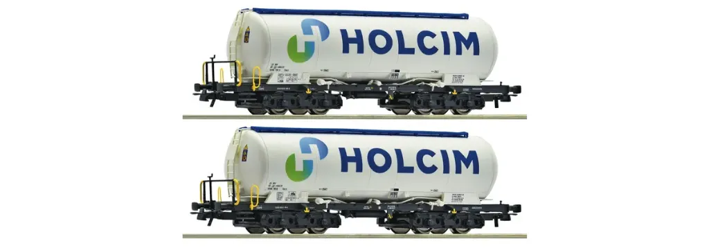 [ROC 6600233] Roco : 2 Wagon Uacs Silo Holcim - SBB DC Epoque VI (1/87)