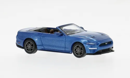[PRU PCX870564] Premium classixxs : Ford Mustang VI Convertible Bleu Métal  (1/87)