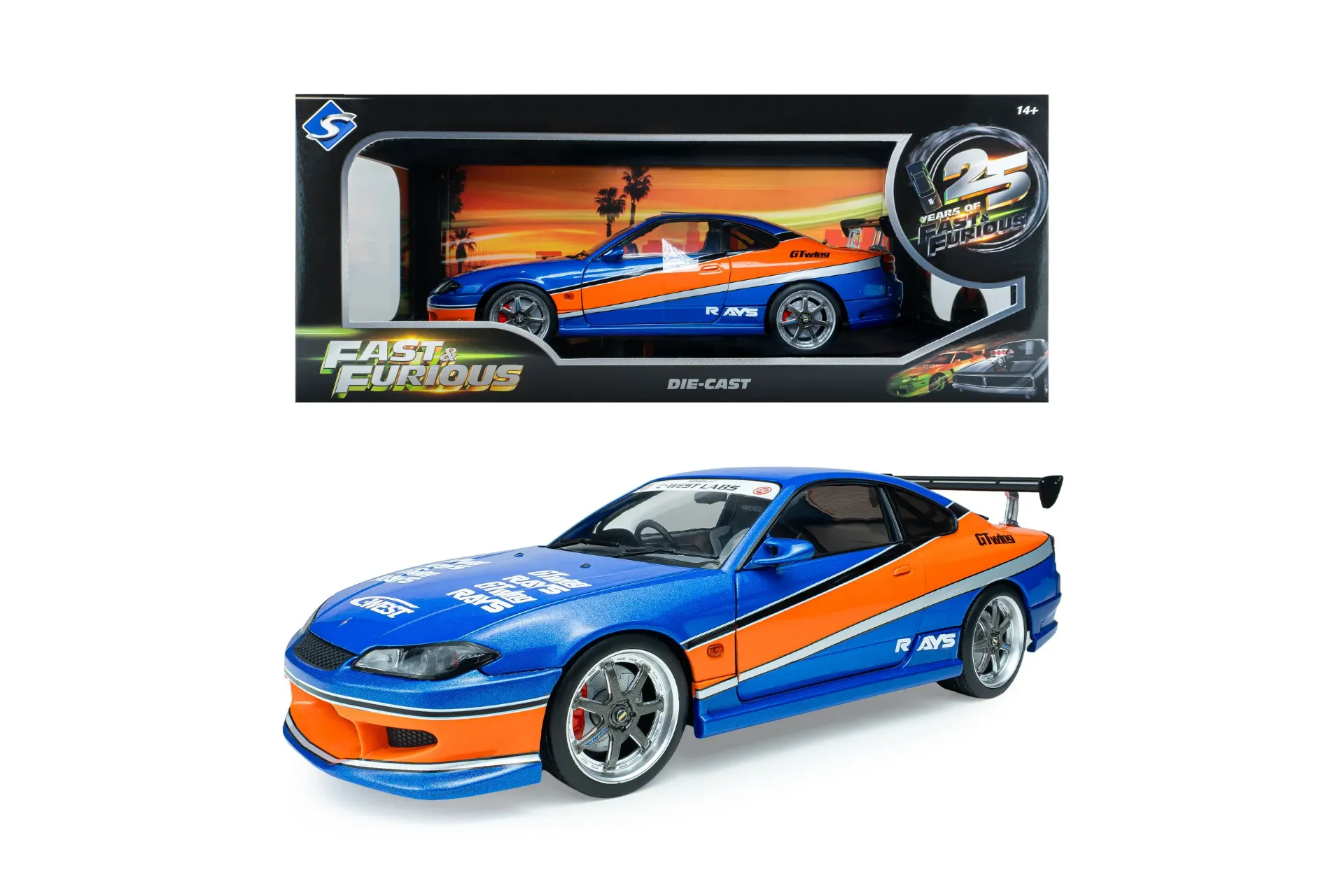 [SOL S1812205A] Solido : Nissan Silvia S5 Tokyo Drift Mona Lisa 2006 "Fast & Furious " (1/18)