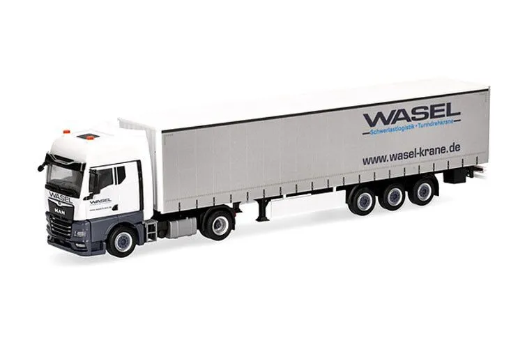 [HER 321235] Herpa : MAN TGX GX gordijntrailer Wasel (1/87)