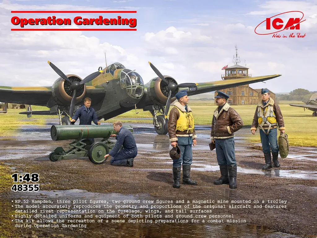 ICM : HP.52 Hampden avec 3 figurines (1/48)