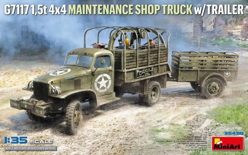 Miniart : G7117 1.5T 4x4 Maintenance Shop Truck with TRailer (1/35)