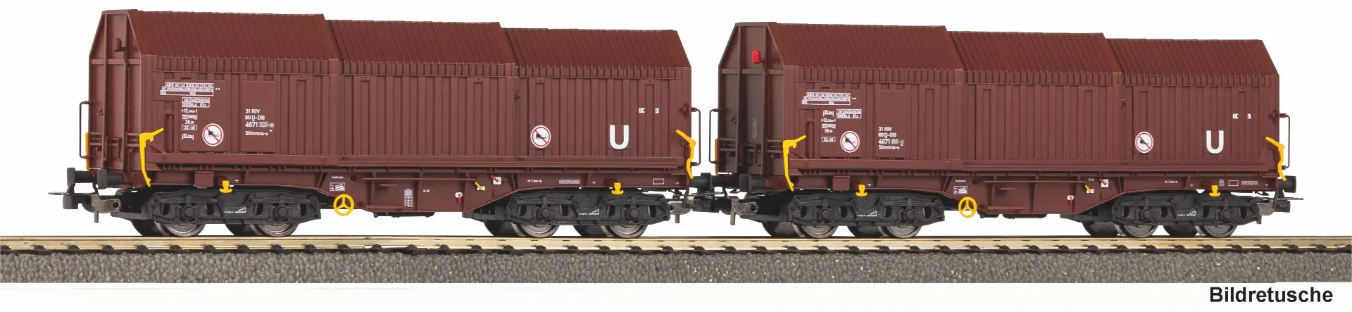 Piko : 2 Wagon Telescopique Shimmns -U DB AG DC Epoque V (1/87)