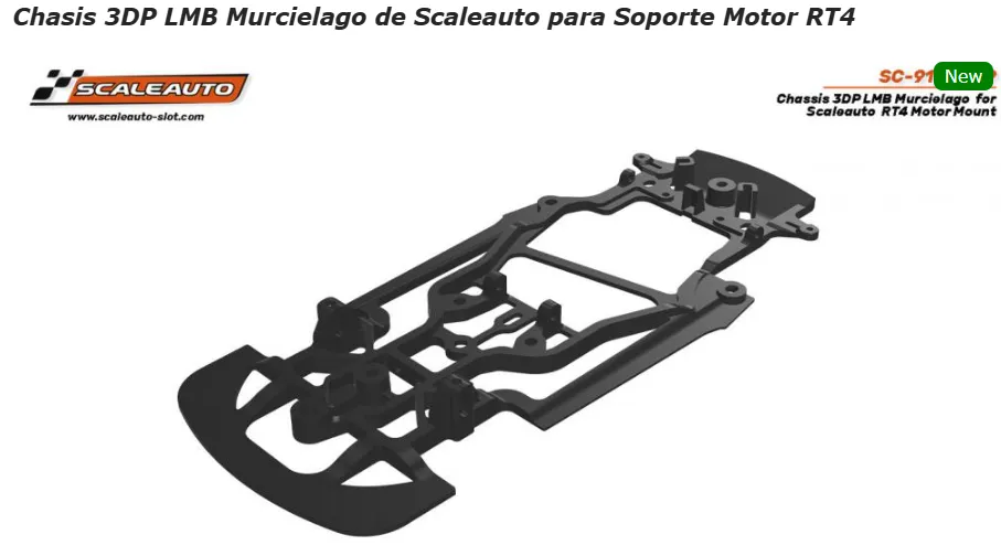 Scaleauto : Chassis 3D Lamborghini Murcielago pour support RT4 (1/32)