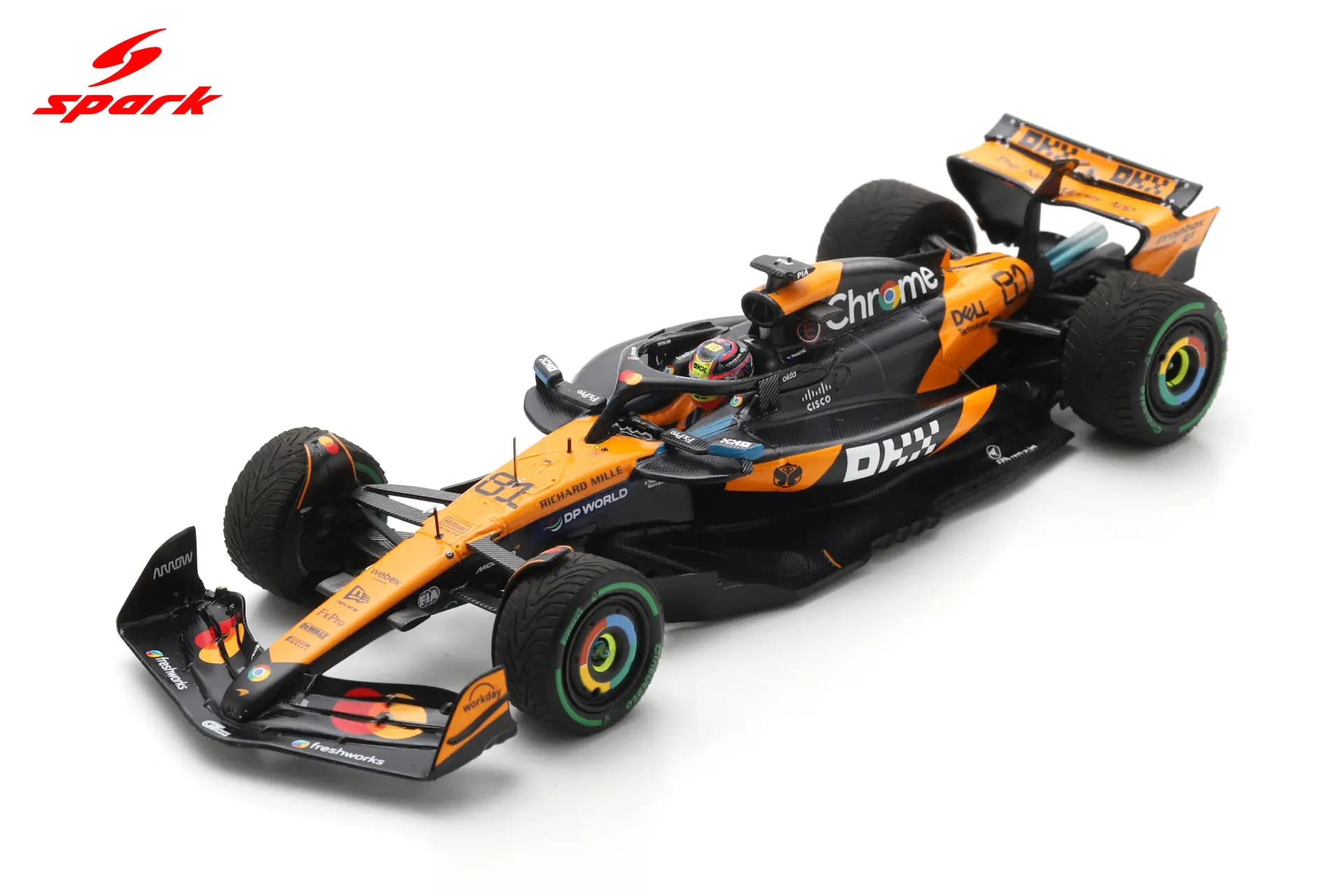 [SPK S9641] Spark : McLaren MCL39 No.81 McLaren Formula 1 Team Winner Belgian GP 2025 Oscar Piastri (with rain tyres) (1/43)