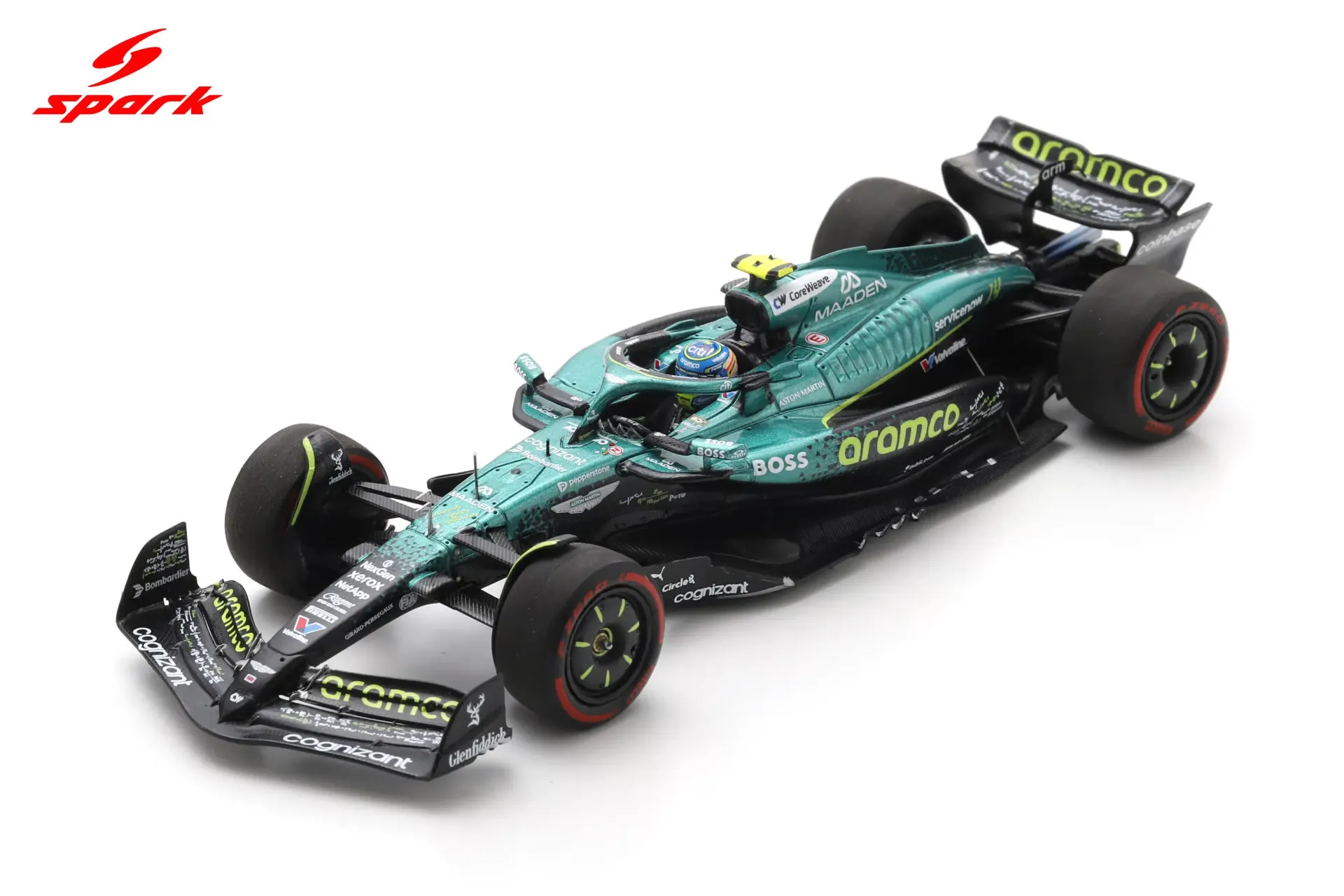 [SPK S9648] Spark : Aston Martin AMR25 No.14 Aston Martin Aramco Formula One Team US GP 2025 Fernando Alonso (1/43)