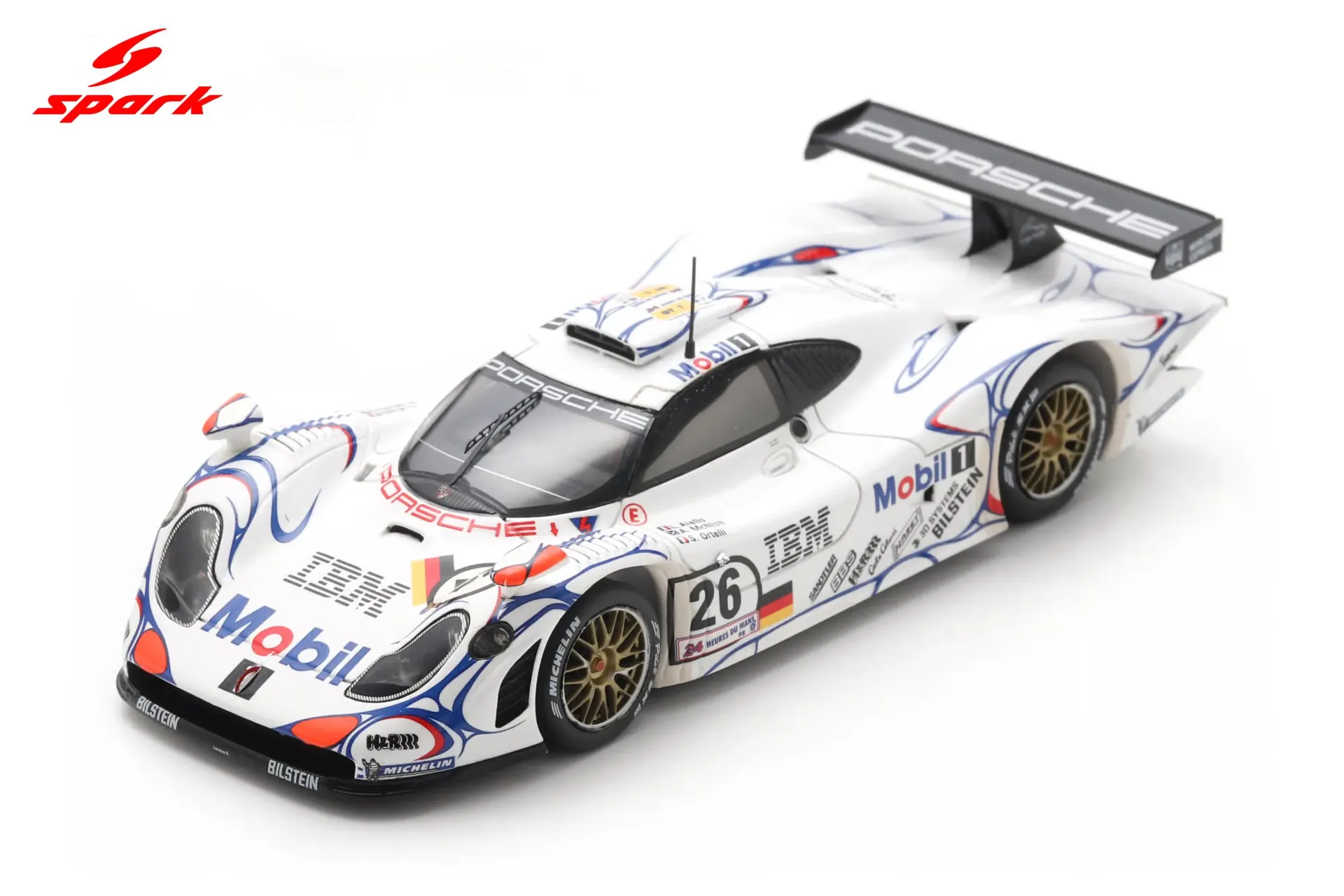 [SPK 43LM98] Spark : Porsche 911 GT1 No.26 Winner 24H Le Mans 1998 A. McNish - L. Aïello - S. Ortelli (1/43)