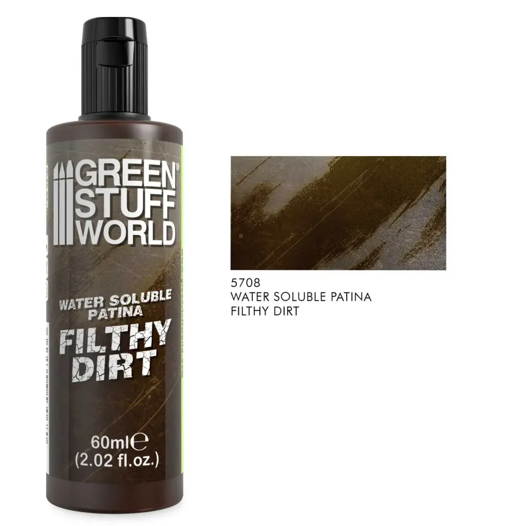 [GSW 5708] Green Stuff World : Patine Soluble à l'Eau Filthy Dirt pour Effets de Salissure & Usure (Flacon de 60ml)