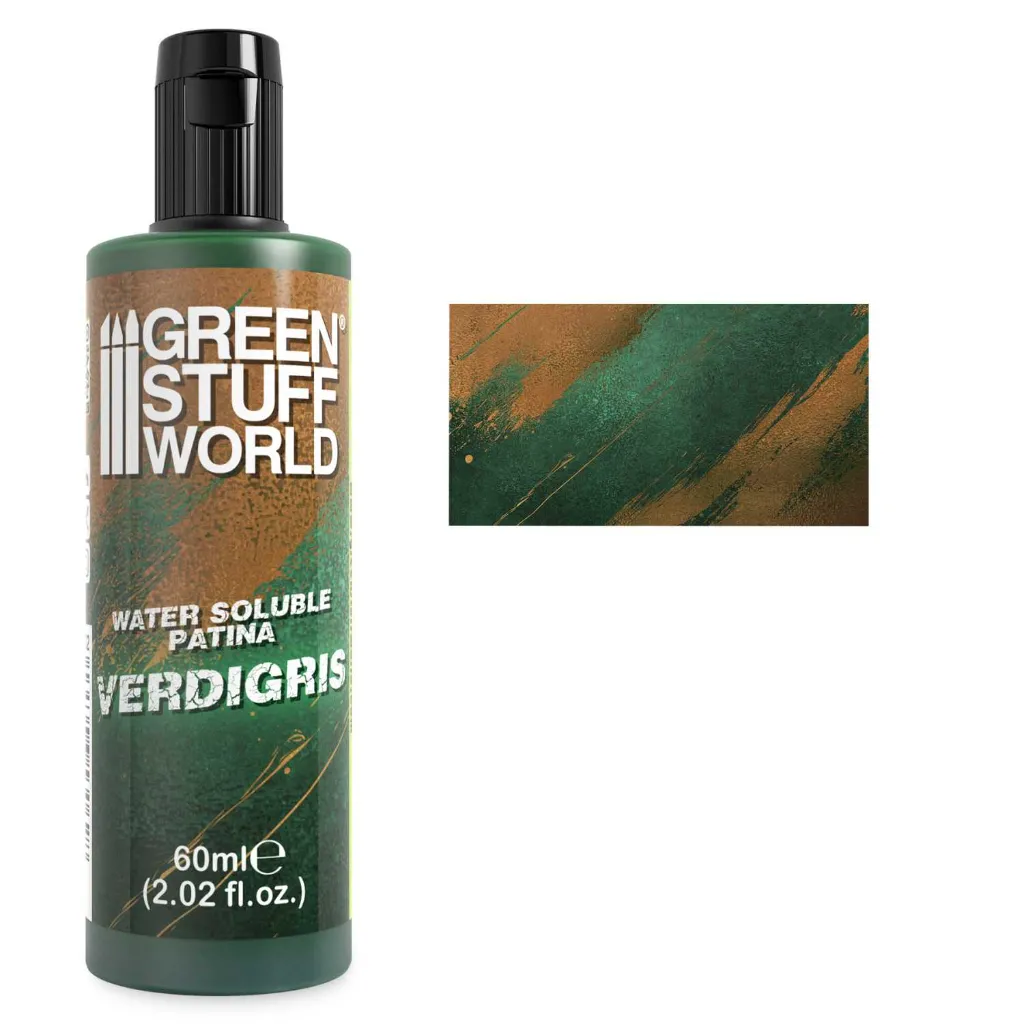 [GSW 5702] Green Stuff World : Vert-de-Gris Wateroplosbare Verwering Patina (60ml Flesje)