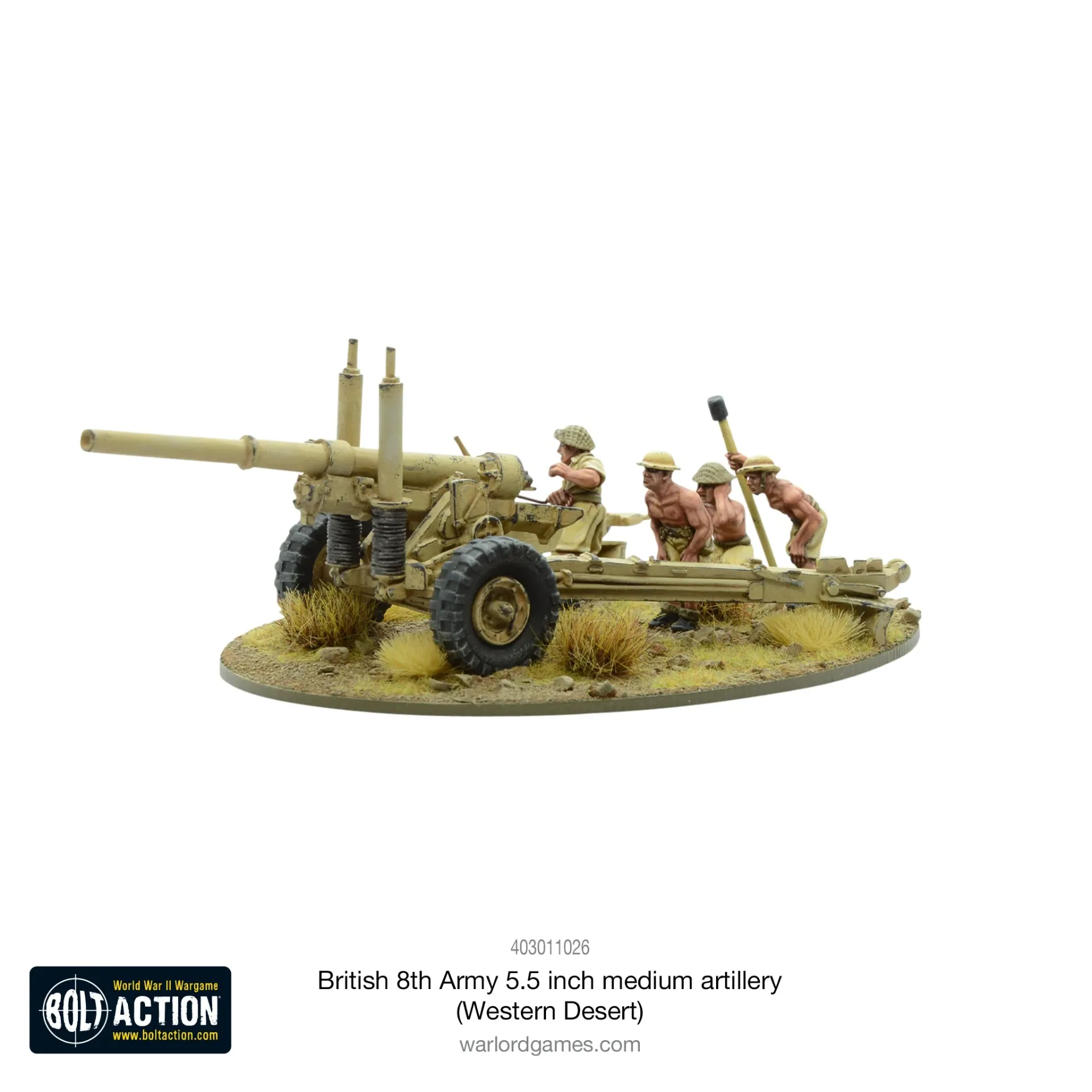 Bolt Action : British 8th Army 5.5-inch Medium Artillery (Western Desert)