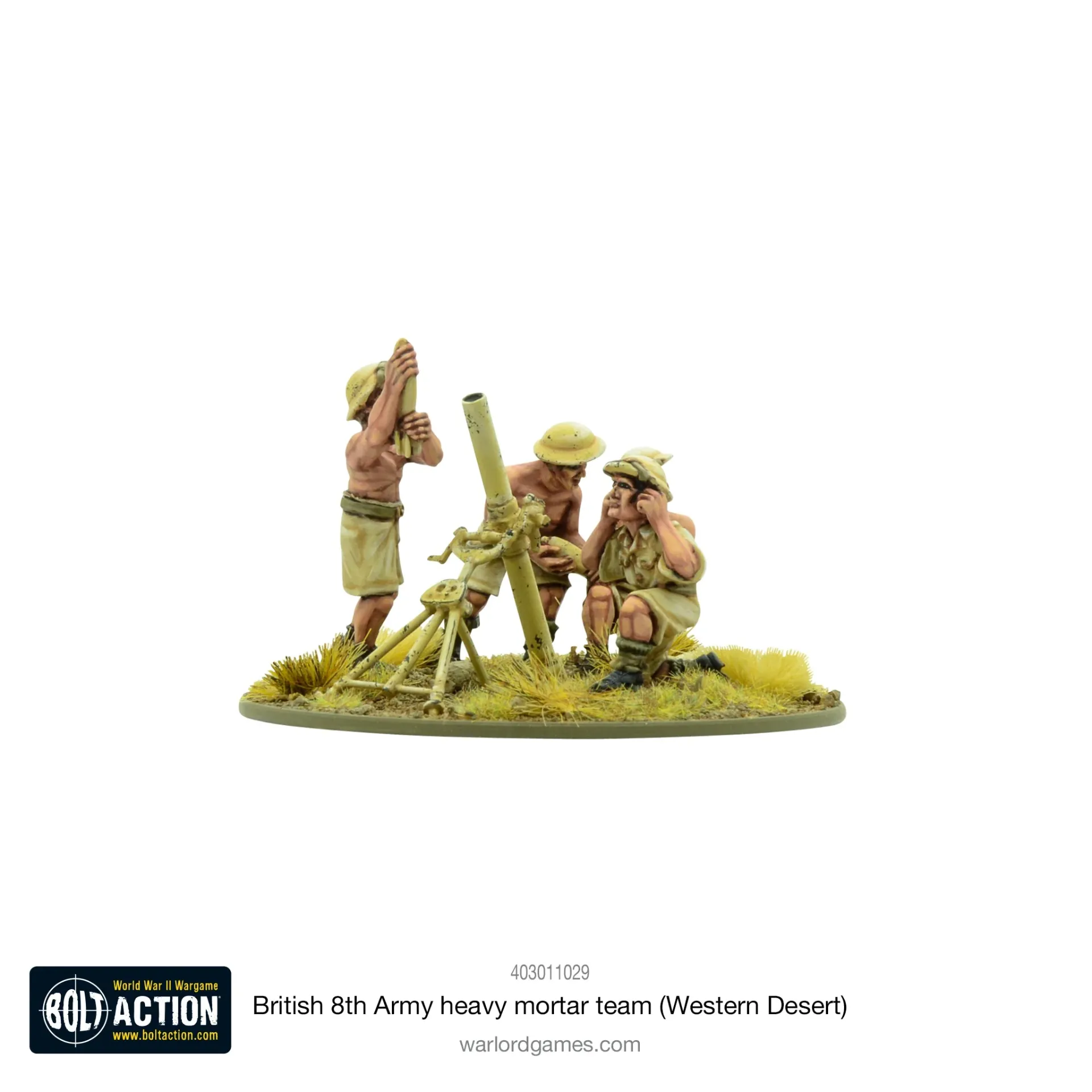 Bolt Action : British 8th Army Heavy Mortar Team (Équipe de Mortier Lourd 4.2-inch de la 8e Armée)