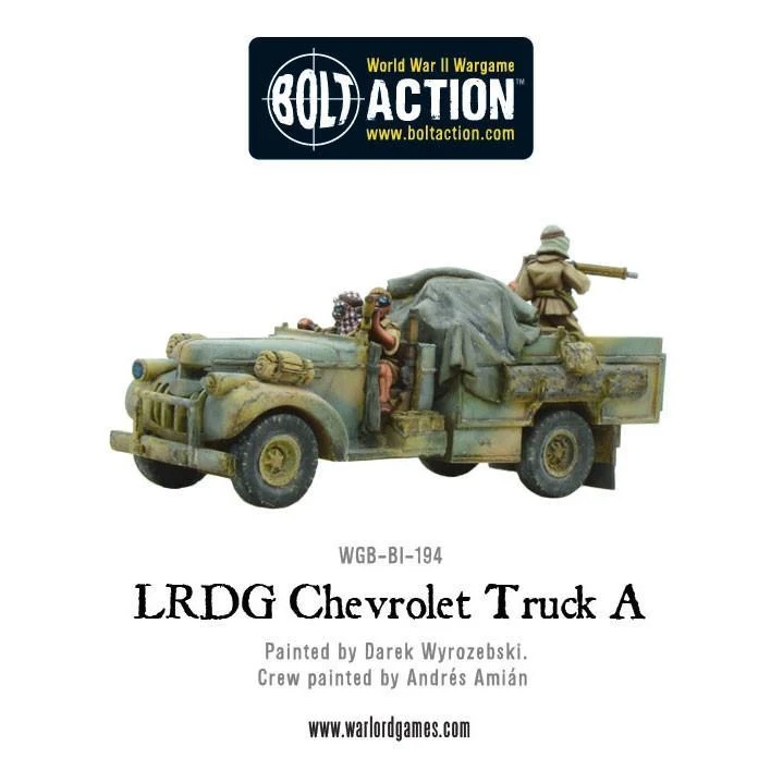 Bolt Action : LRDG Chevrolet Truck A (Camion de Raid Désert Occidental du Long Range Desert Group)
